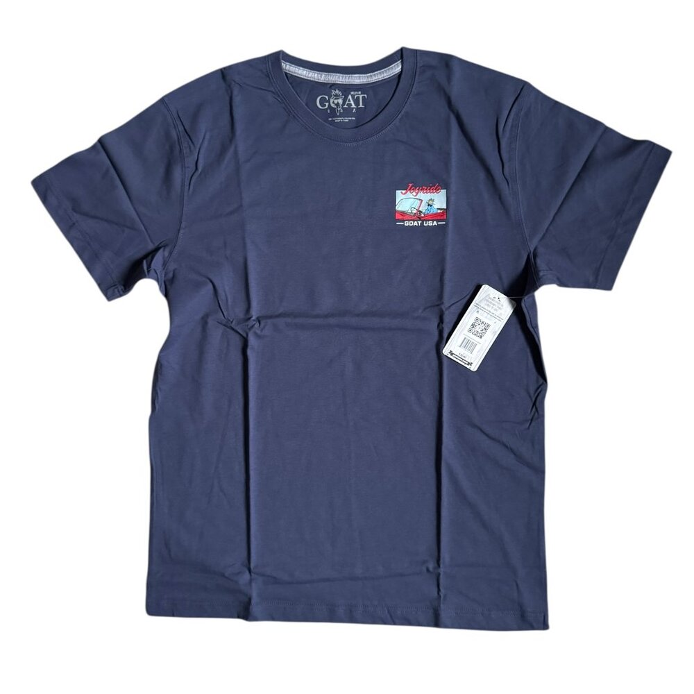 GOAT USA Navy Blue Joyride Tshirt Mens Medium NWT
